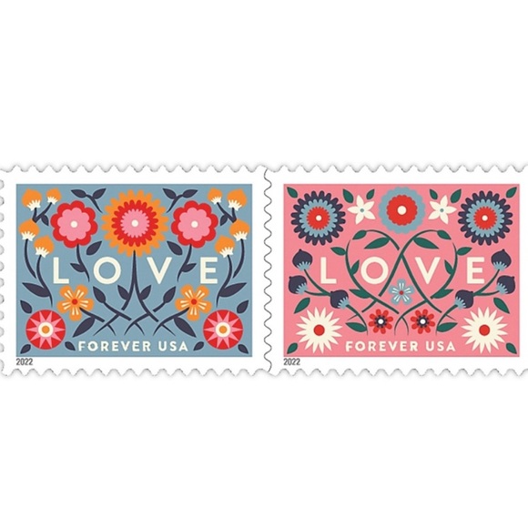 Other - 500 LOVE USA FOREVER MAILING USPS 2022 FLORAL
POSTAGE STAMPS ADHESIVE